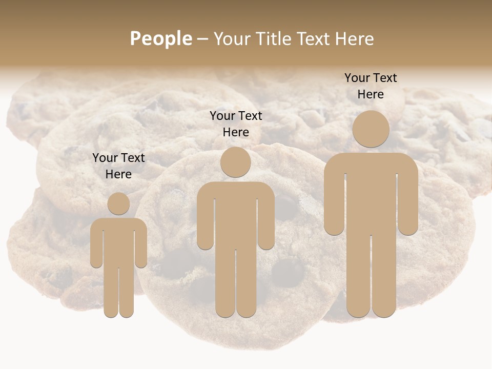 White Background Chocolate Chip Cookies Sharing PowerPoint Template