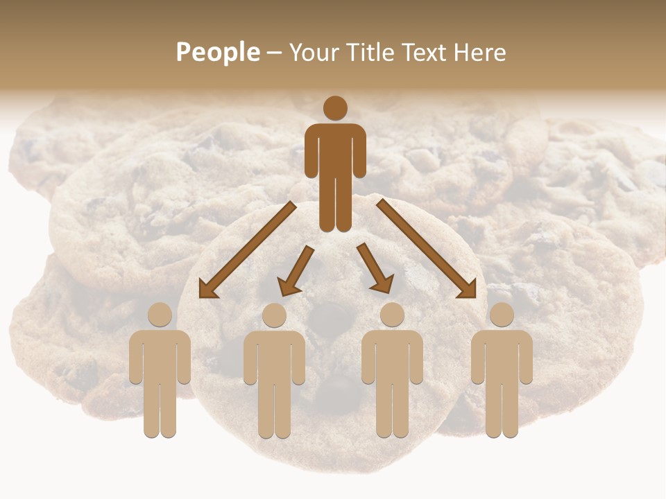 White Background Chocolate Chip Cookies Sharing PowerPoint Template