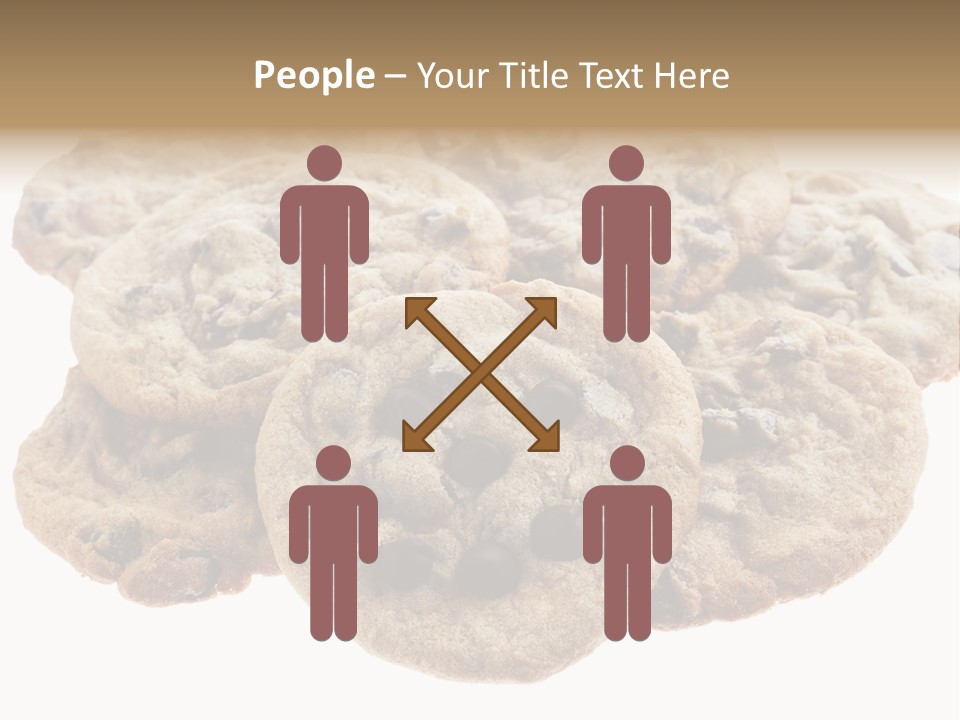 White Background Chocolate Chip Cookies Sharing PowerPoint Template