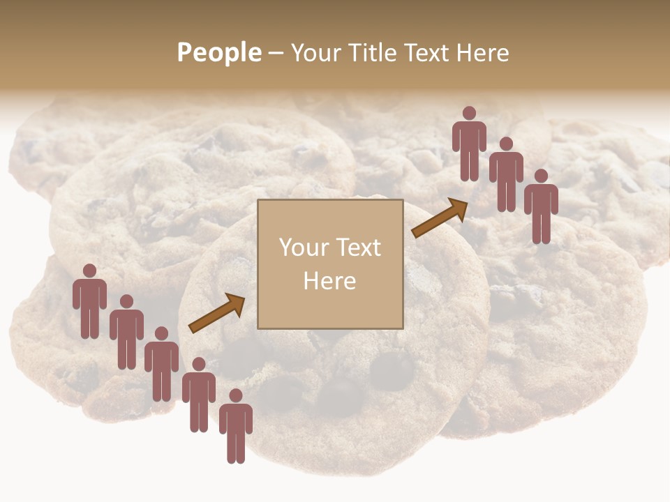 White Background Chocolate Chip Cookies Sharing PowerPoint Template