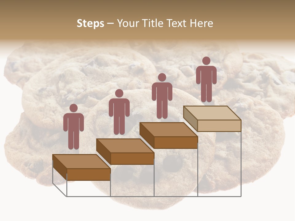 White Background Chocolate Chip Cookies Sharing PowerPoint Template