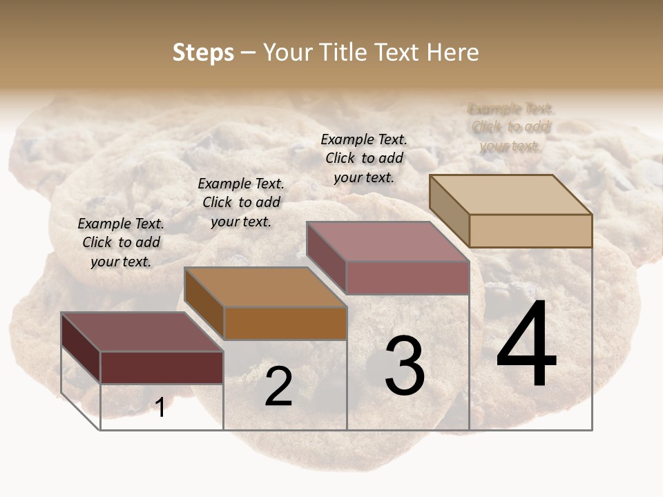 White Background Chocolate Chip Cookies Sharing PowerPoint Template