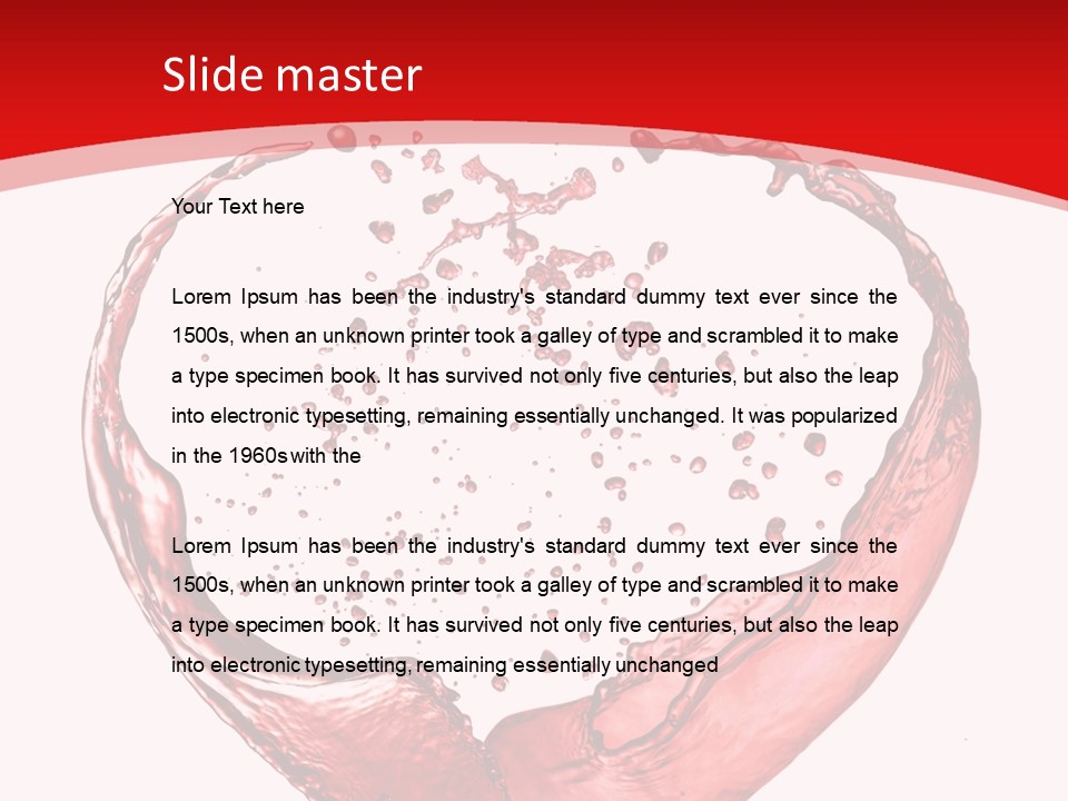 Isolated Splash Love PowerPoint Template