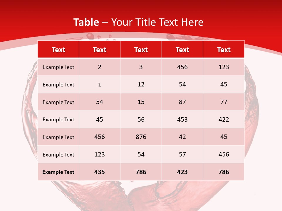 Isolated Splash Love PowerPoint Template