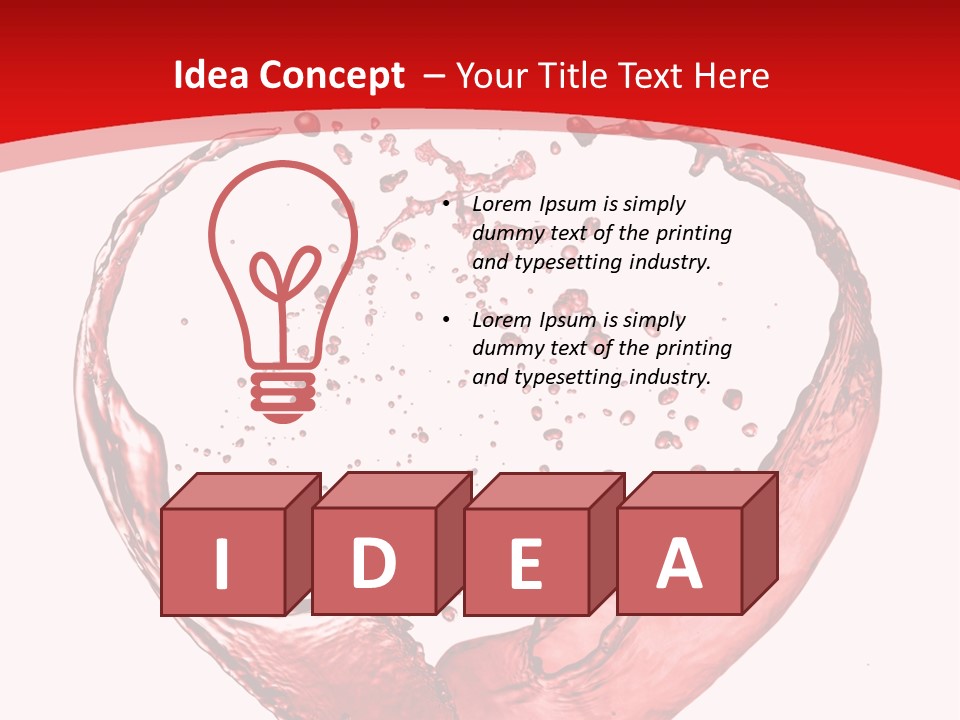 Isolated Splash Love PowerPoint Template