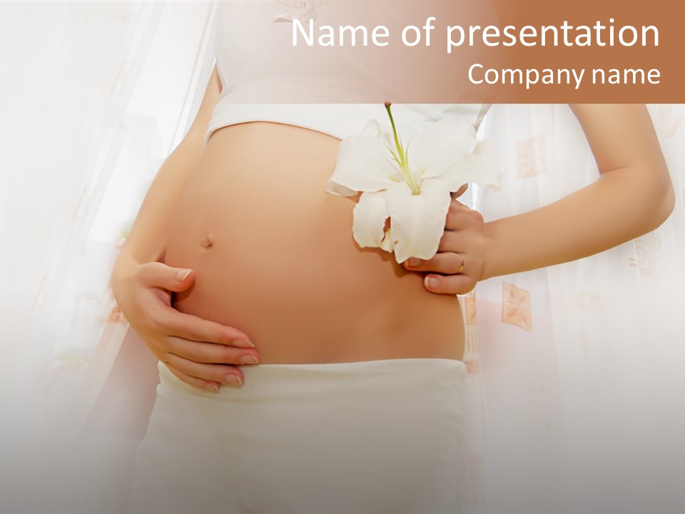 Birthing Pregnancy Pink PowerPoint Template