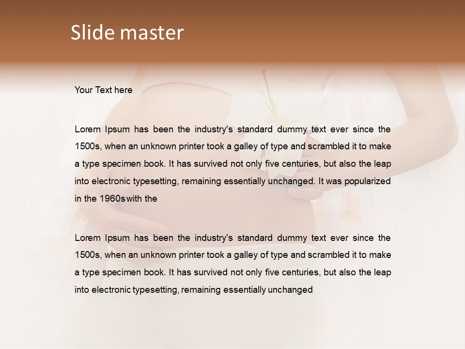 Birthing Pregnancy Pink PowerPoint Template