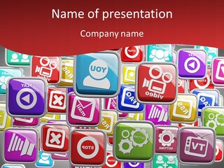 Computing Network Color PowerPoint Template