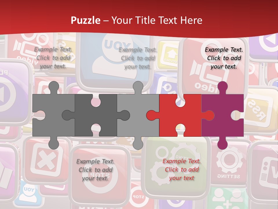 Computing Network Color PowerPoint Template