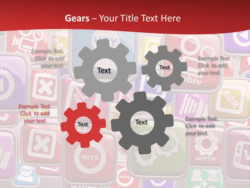 Computing Network Color PowerPoint Template