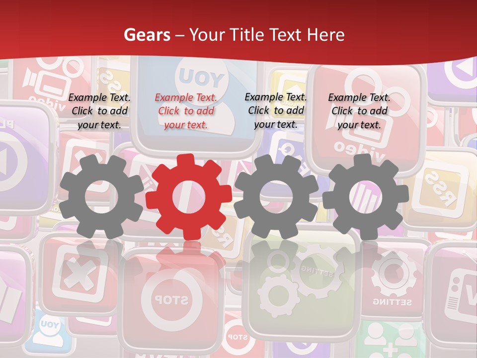 Computing Network Color PowerPoint Template