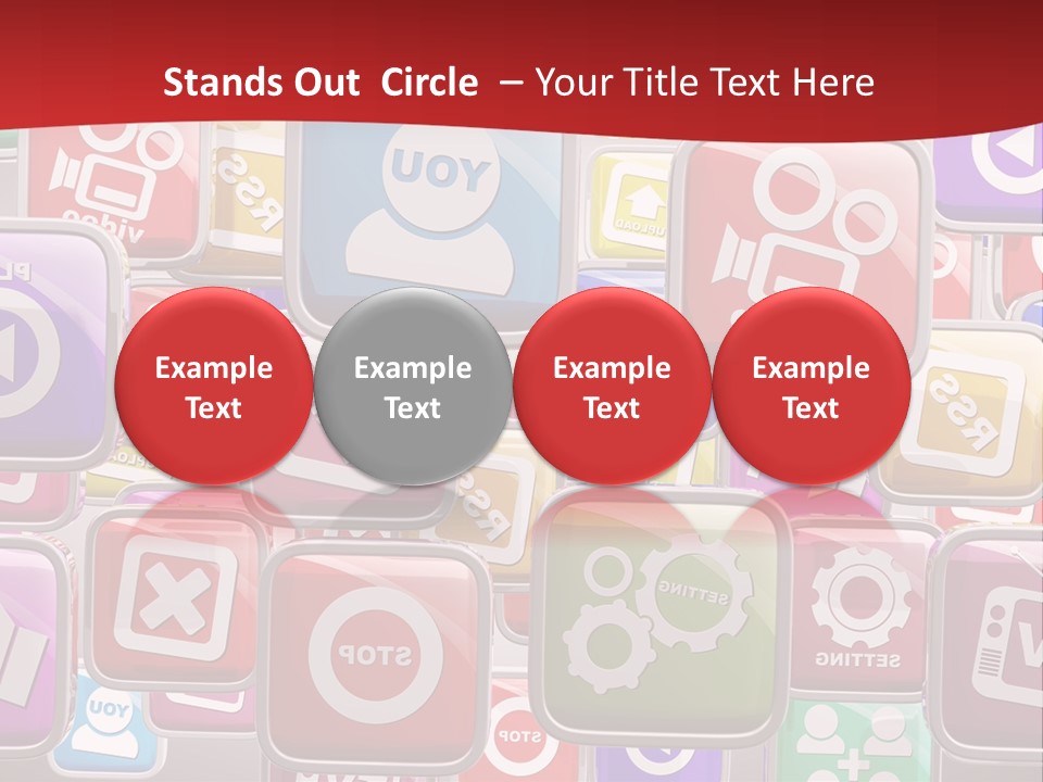 Computing Network Color PowerPoint Template