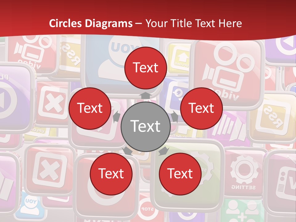 Computing Network Color PowerPoint Template