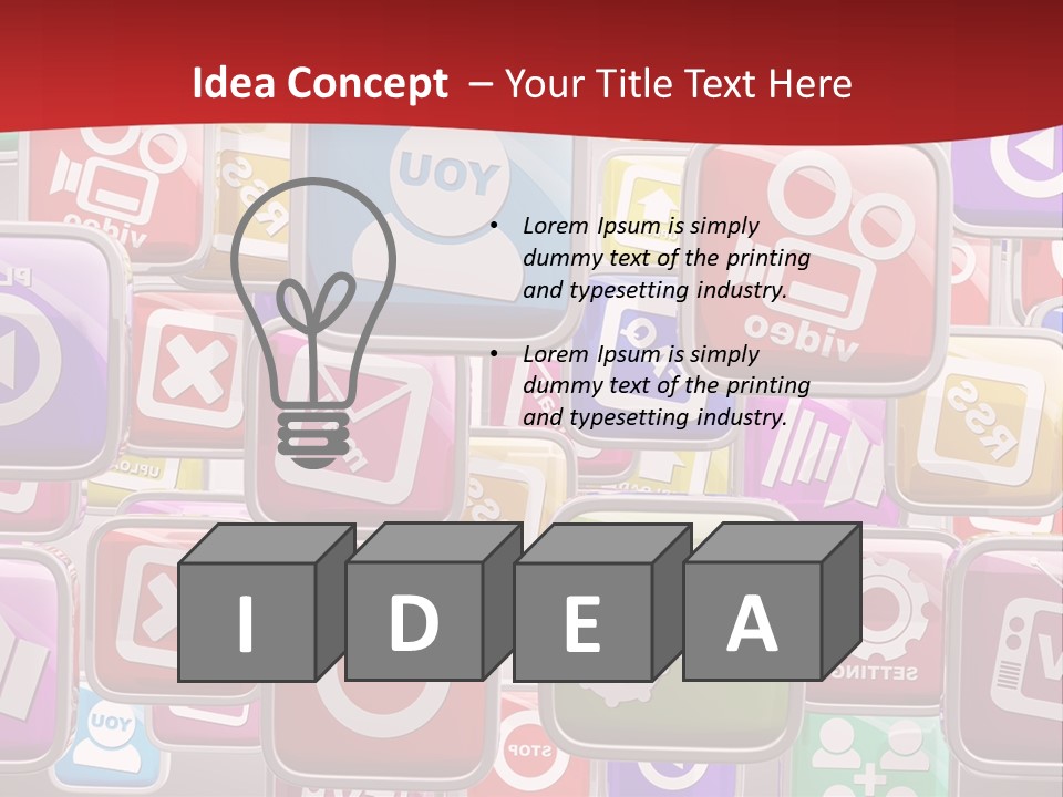 Computing Network Color PowerPoint Template