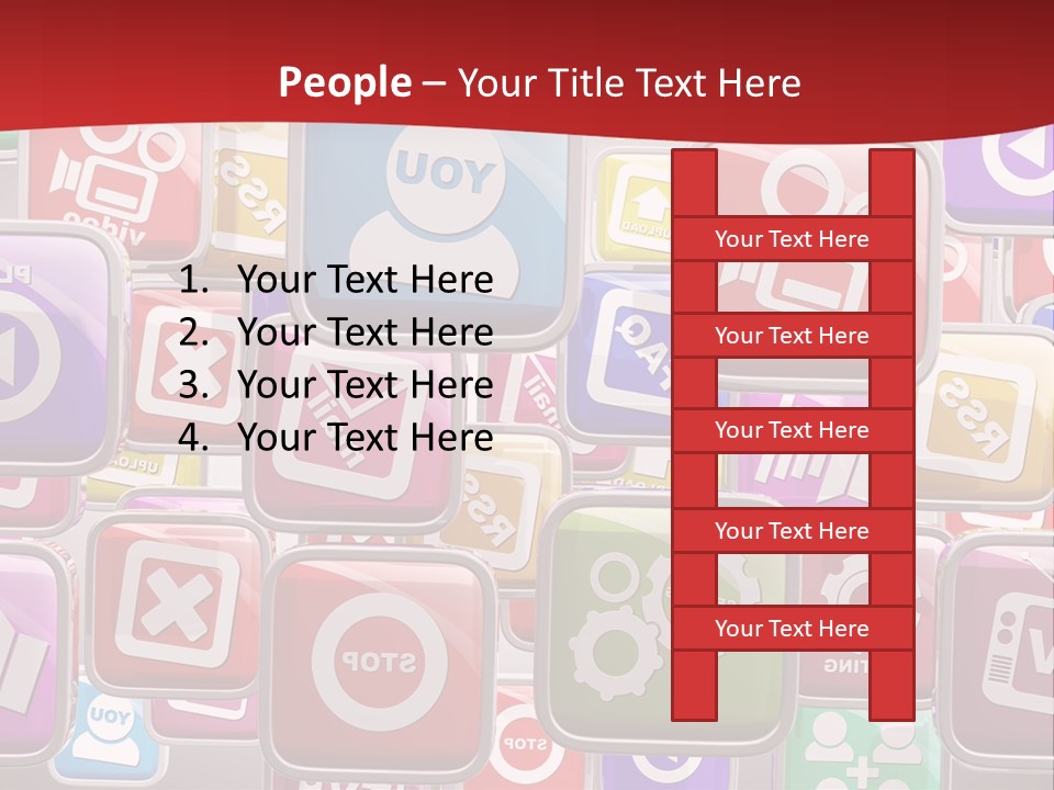 Computing Network Color PowerPoint Template