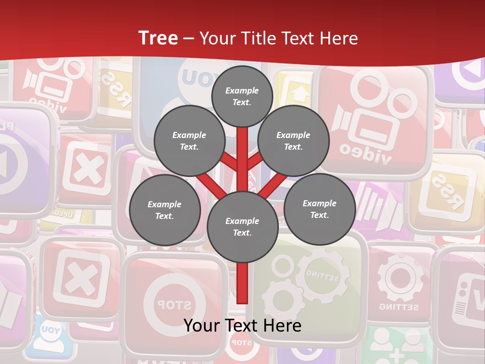Computing Network Color PowerPoint Template