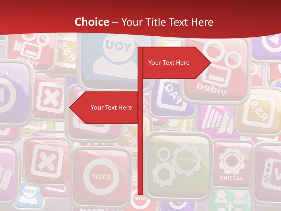 Computing Network Color PowerPoint Template