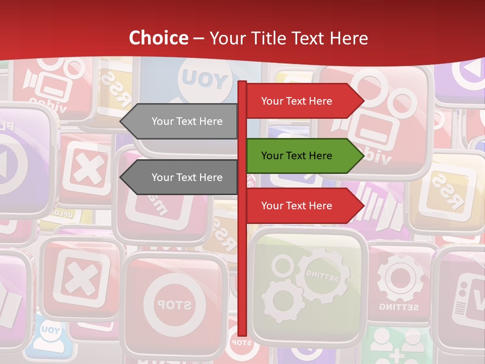 Computing Network Color PowerPoint Template