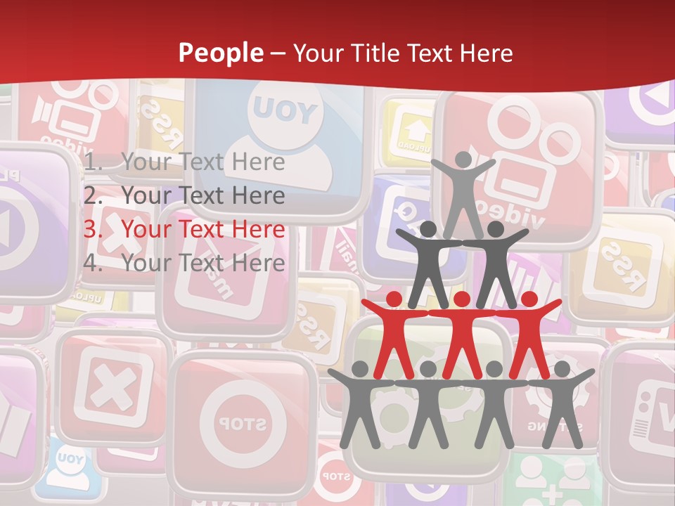 Computing Network Color PowerPoint Template