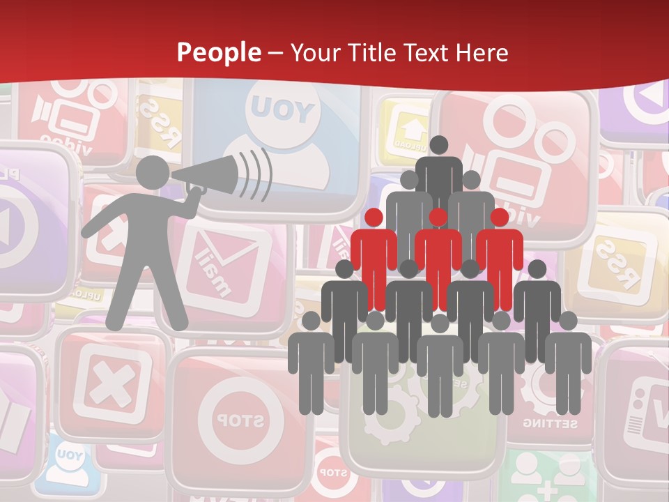 Computing Network Color PowerPoint Template