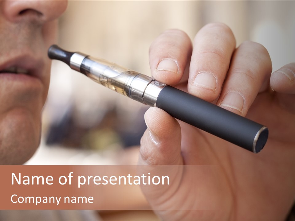 Tobacco Nicotine Inhaling PowerPoint Template