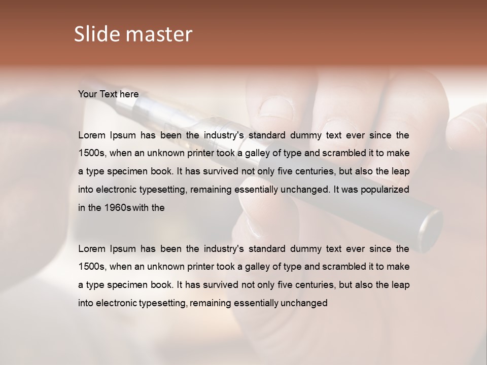 Tobacco Nicotine Inhaling PowerPoint Template