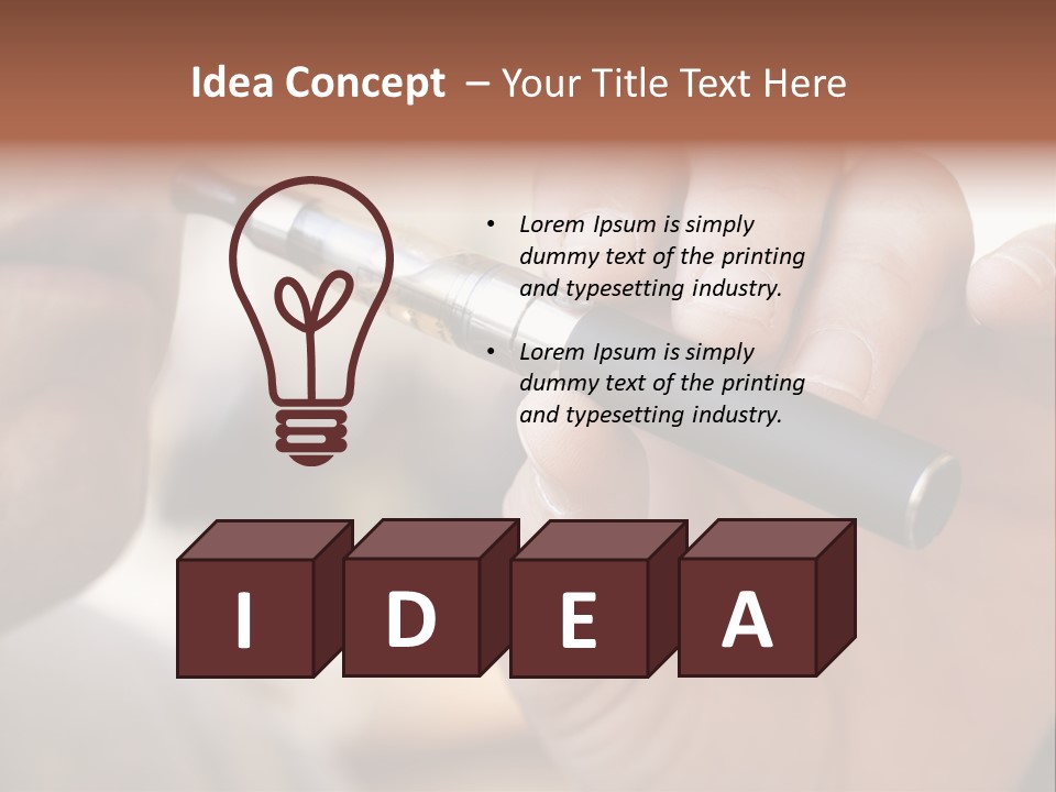 Tobacco Nicotine Inhaling PowerPoint Template