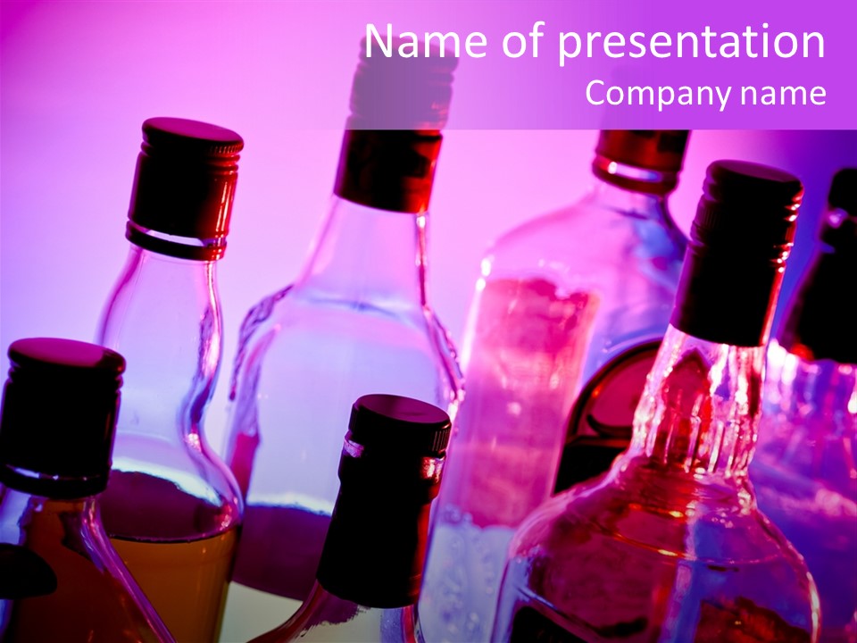 Night Color Alcoholic PowerPoint Template