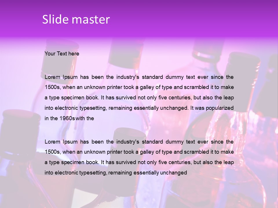 Night Color Alcoholic PowerPoint Template