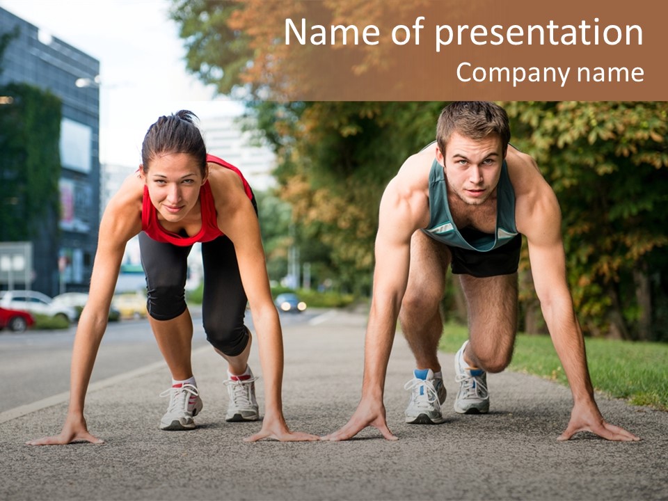 Exercise Male Competition PowerPoint Template