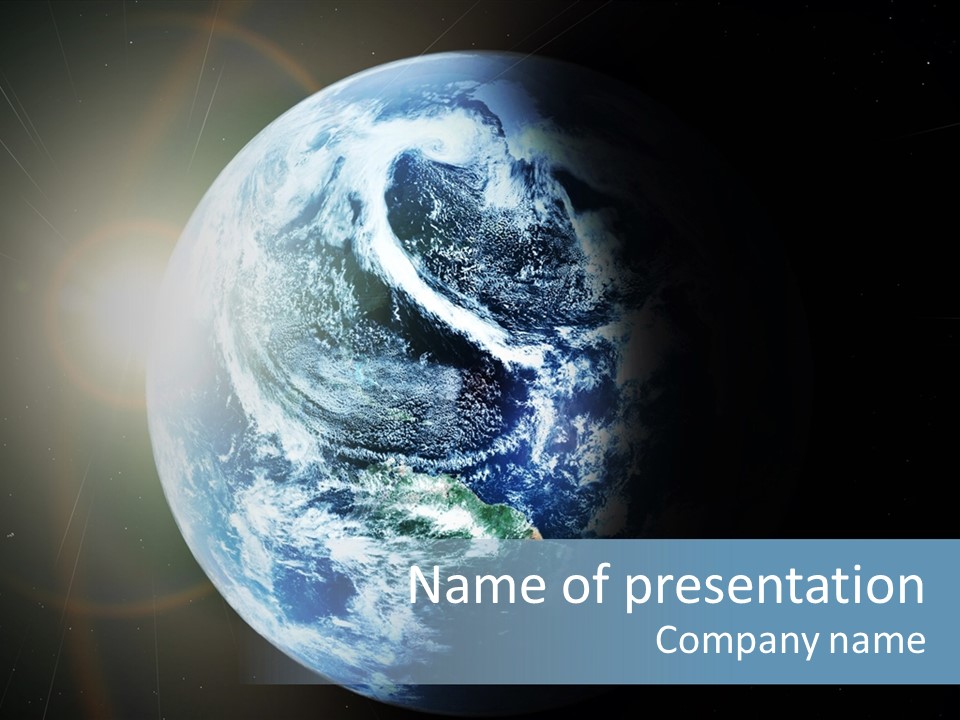 Concepts Sunrise Global PowerPoint Template