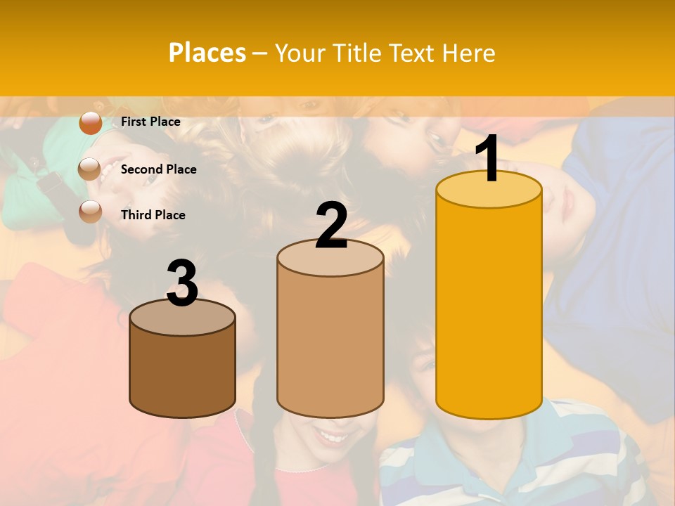 A Group Of Kids Laying On A Bed Together PowerPoint Template