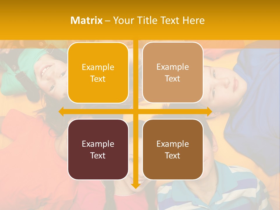 A Group Of Kids Laying On A Bed Together PowerPoint Template