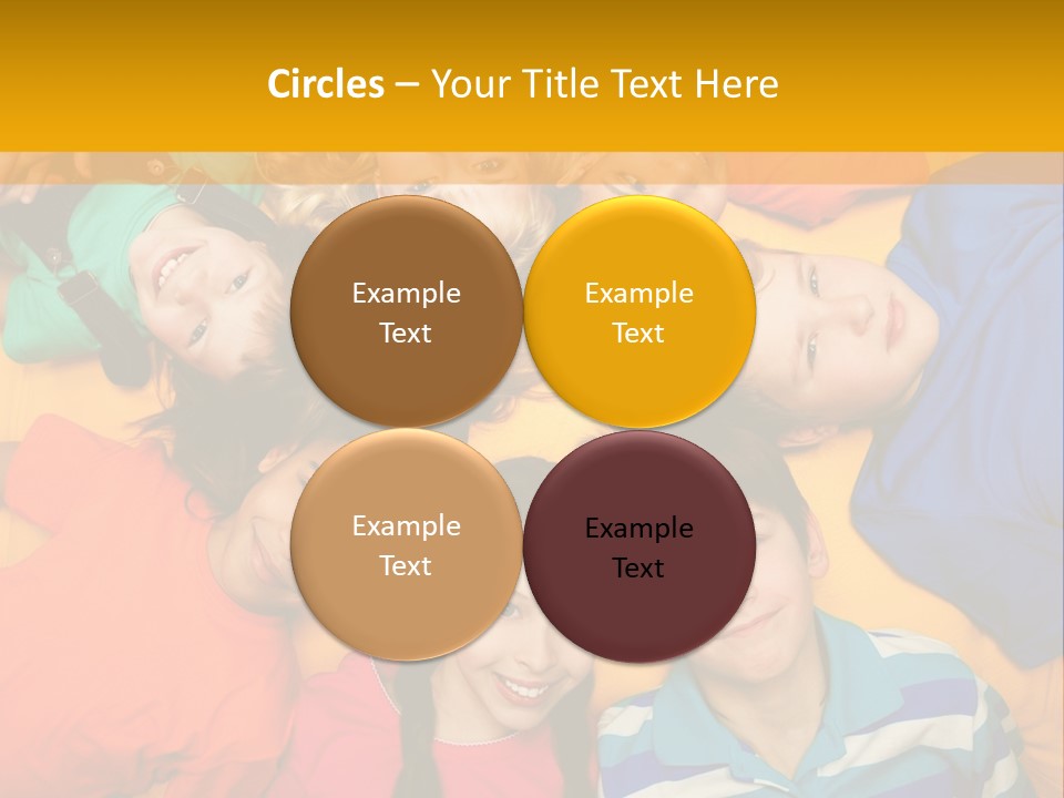 A Group Of Kids Laying On A Bed Together PowerPoint Template