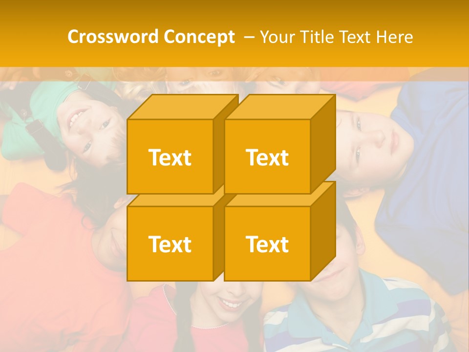 A Group Of Kids Laying On A Bed Together PowerPoint Template