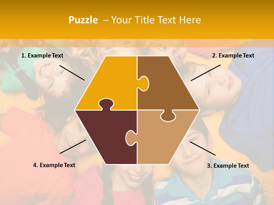 A Group Of Kids Laying On A Bed Together PowerPoint Template