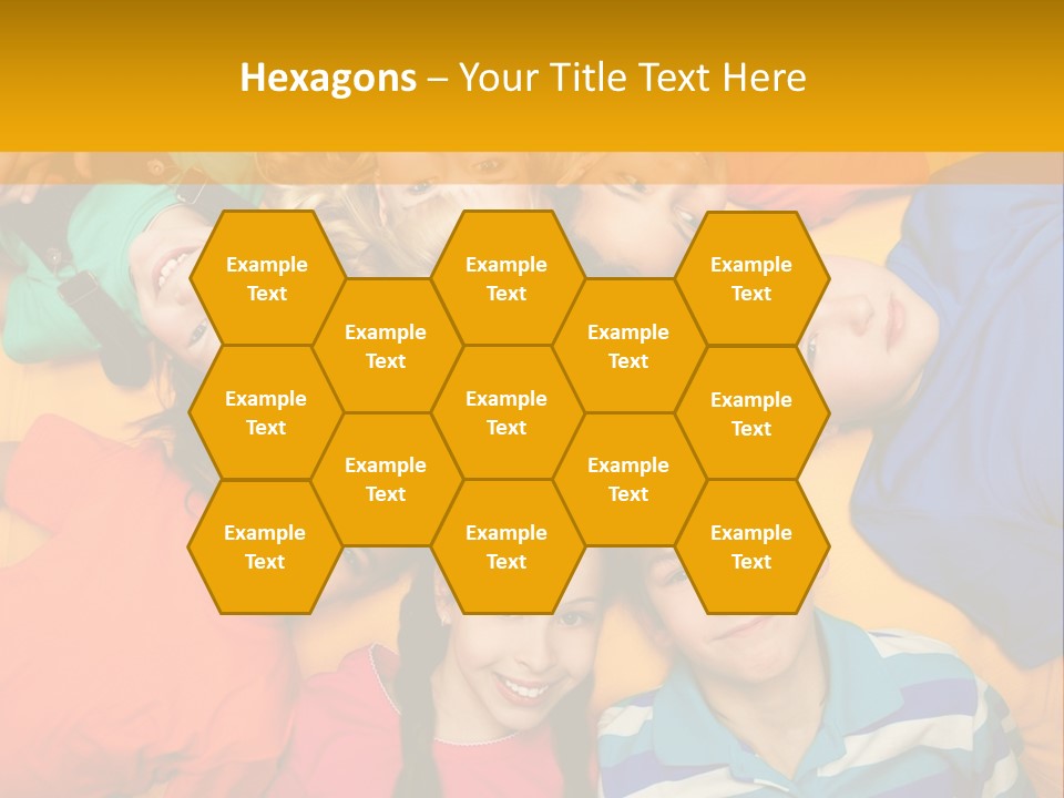 A Group Of Kids Laying On A Bed Together PowerPoint Template