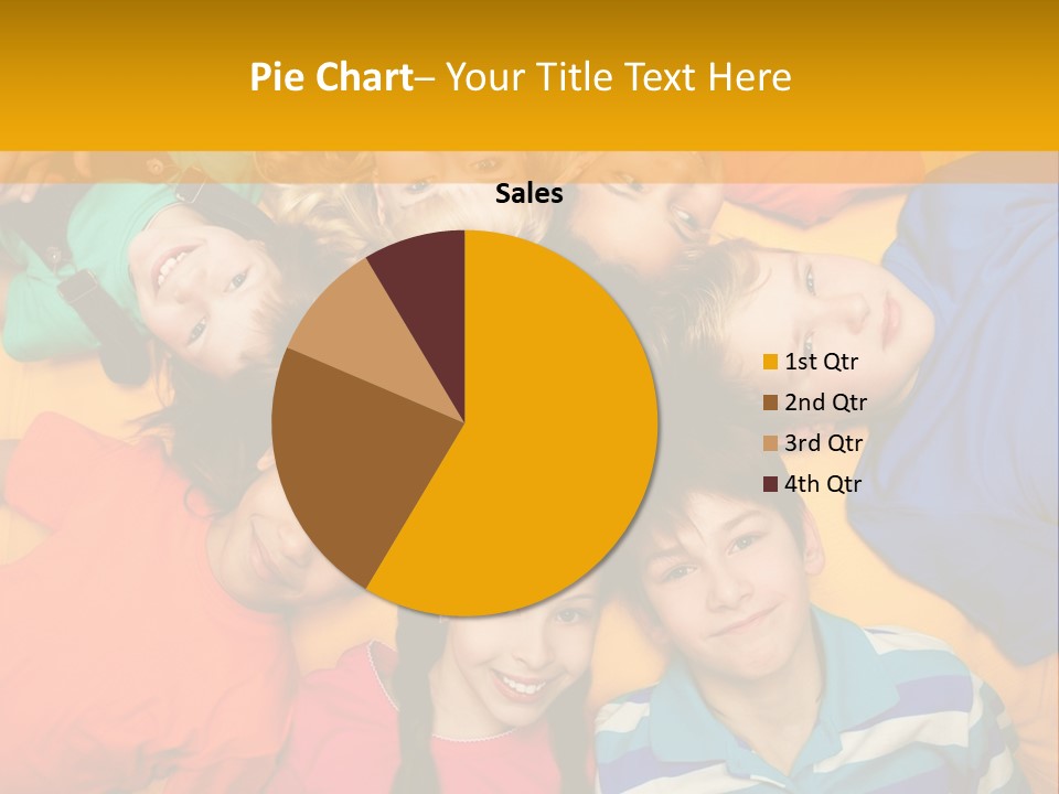 A Group Of Kids Laying On A Bed Together PowerPoint Template