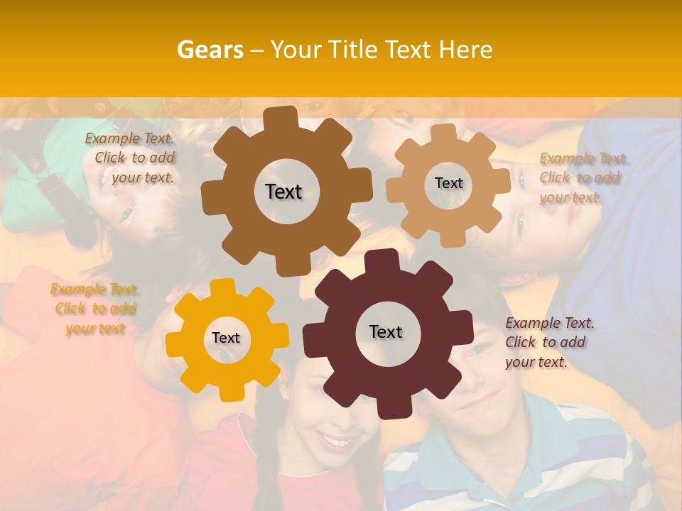 A Group Of Kids Laying On A Bed Together PowerPoint Template