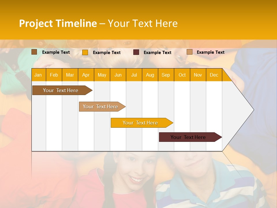 A Group Of Kids Laying On A Bed Together PowerPoint Template