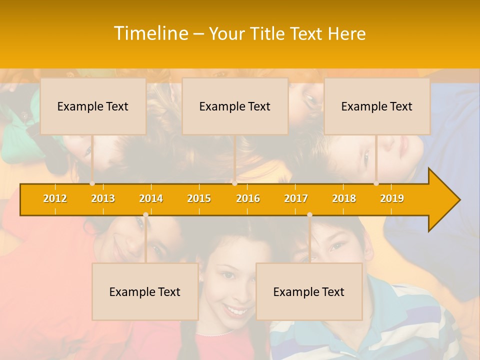 A Group Of Kids Laying On A Bed Together PowerPoint Template