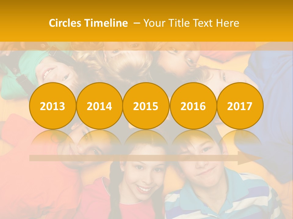 A Group Of Kids Laying On A Bed Together PowerPoint Template