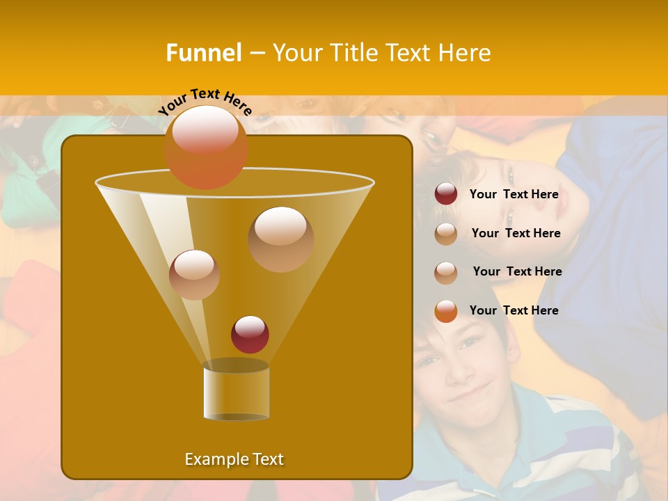 A Group Of Kids Laying On A Bed Together PowerPoint Template