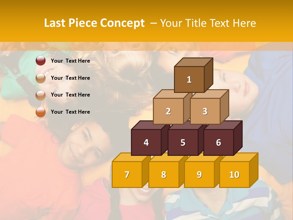 A Group Of Kids Laying On A Bed Together PowerPoint Template