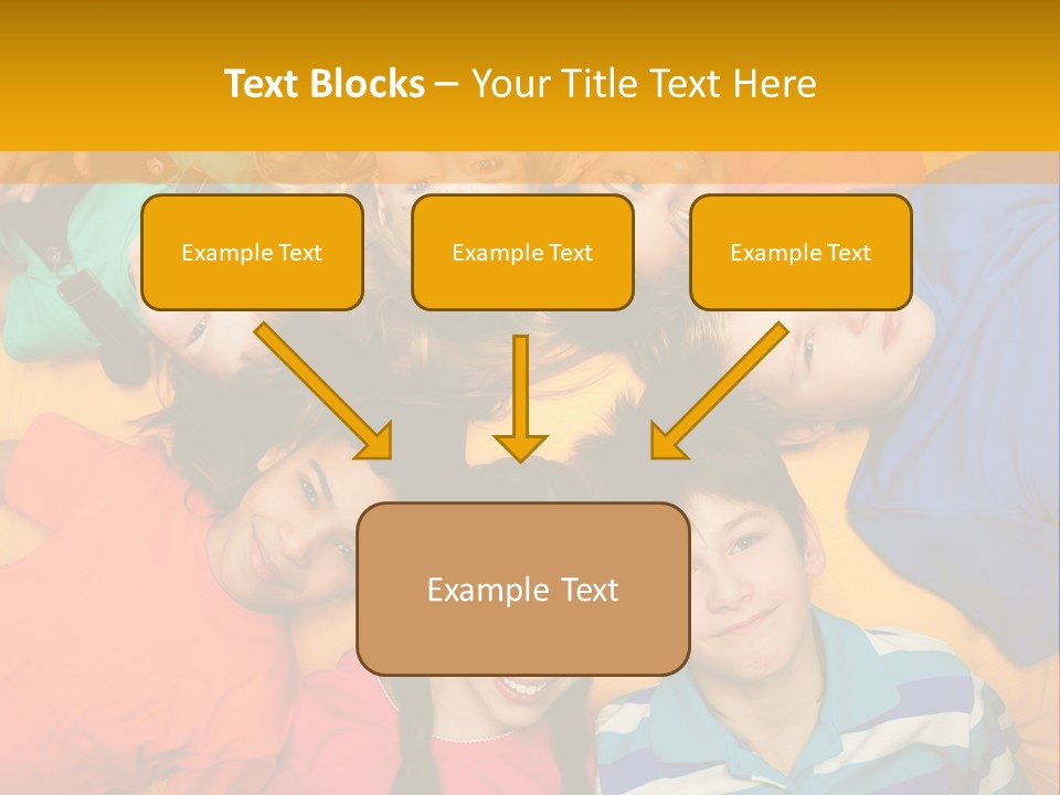 A Group Of Kids Laying On A Bed Together PowerPoint Template