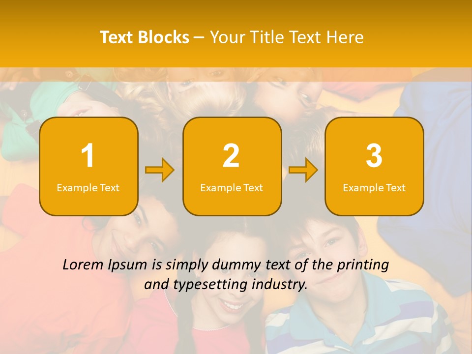 A Group Of Kids Laying On A Bed Together PowerPoint Template