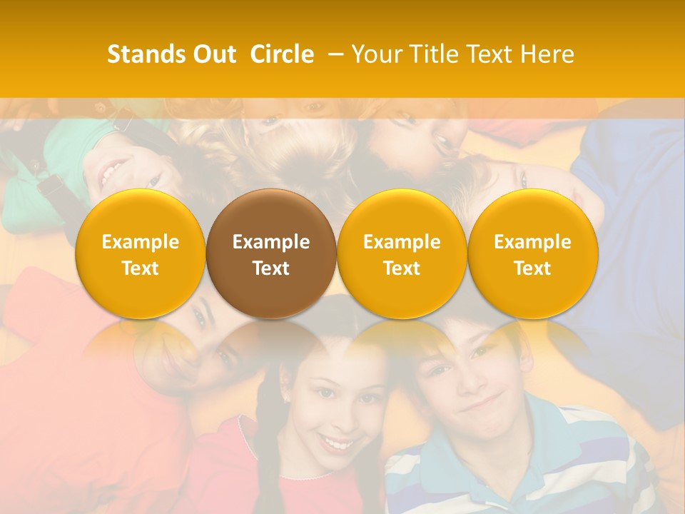 A Group Of Kids Laying On A Bed Together PowerPoint Template