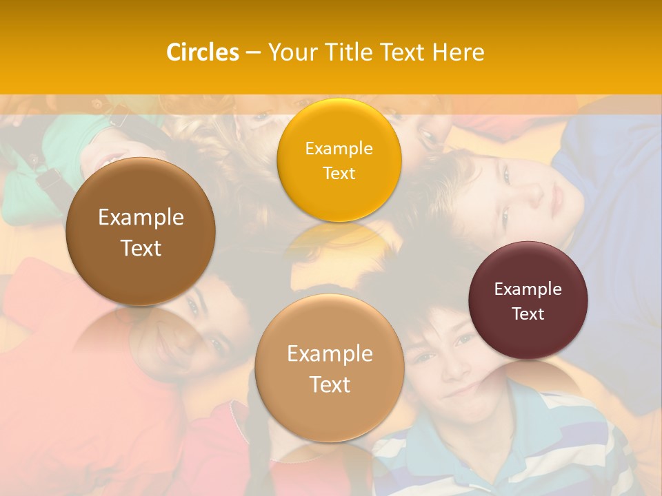 A Group Of Kids Laying On A Bed Together PowerPoint Template