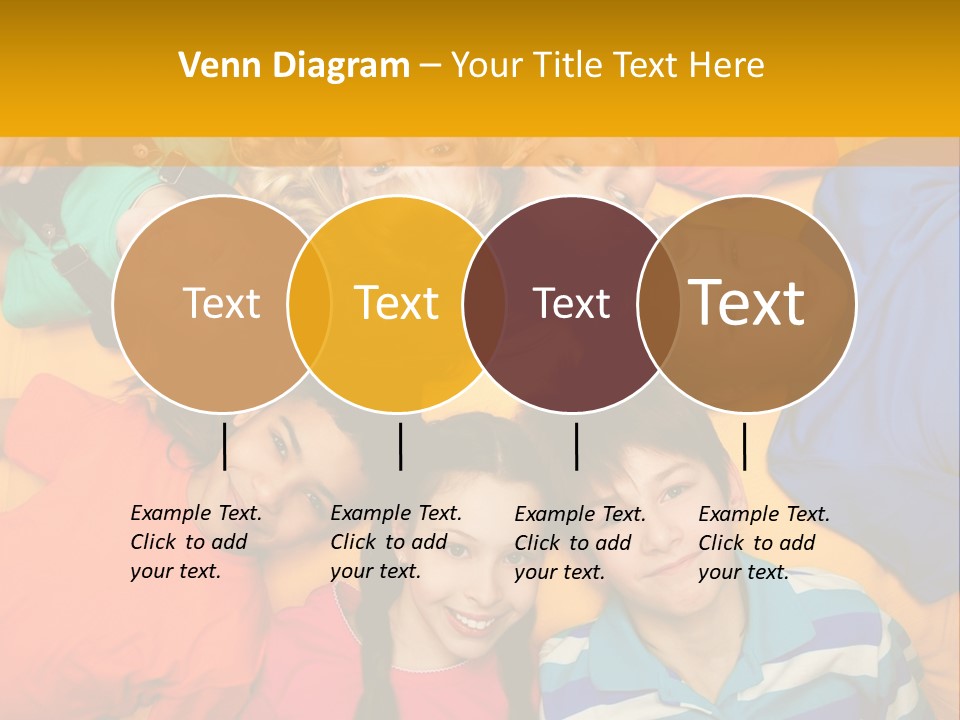 A Group Of Kids Laying On A Bed Together PowerPoint Template