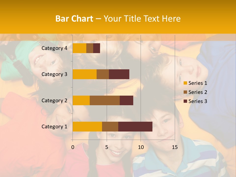 A Group Of Kids Laying On A Bed Together PowerPoint Template